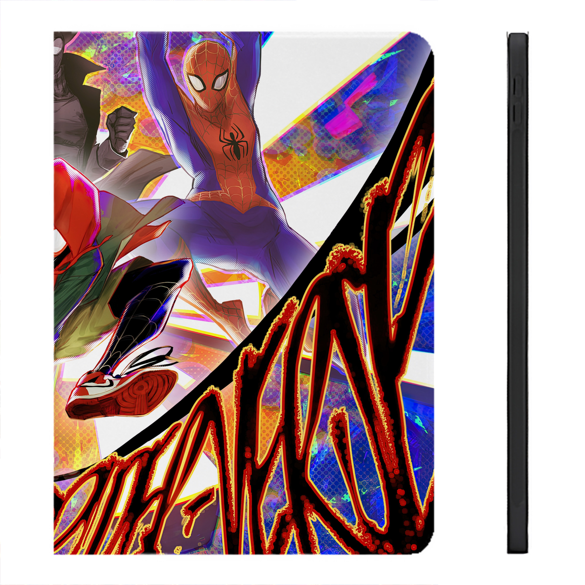 （画像用） Spider Man スパイダーマン IPadケース ペンホルダー付き ブックスタイルデザイン